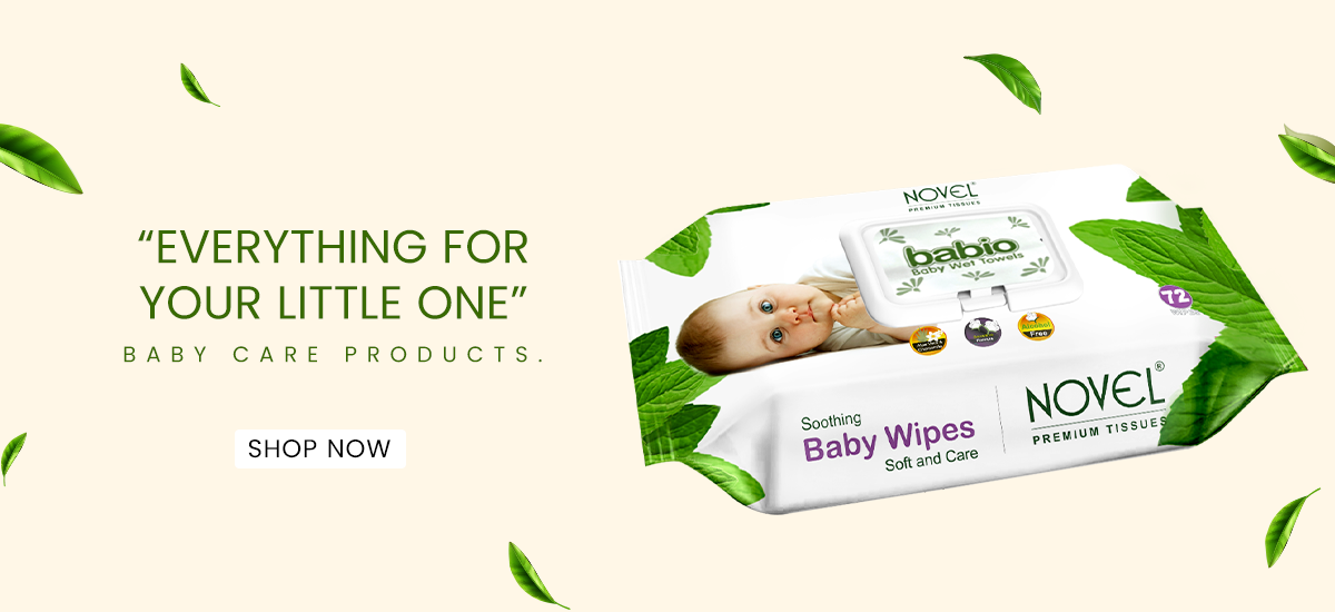Shop Novel's Babio Soothing Baby Wipes. Promotes premium, soft, and caring baby wet wipes made for your little one, highlighting their gentle formula for sensitive skin.