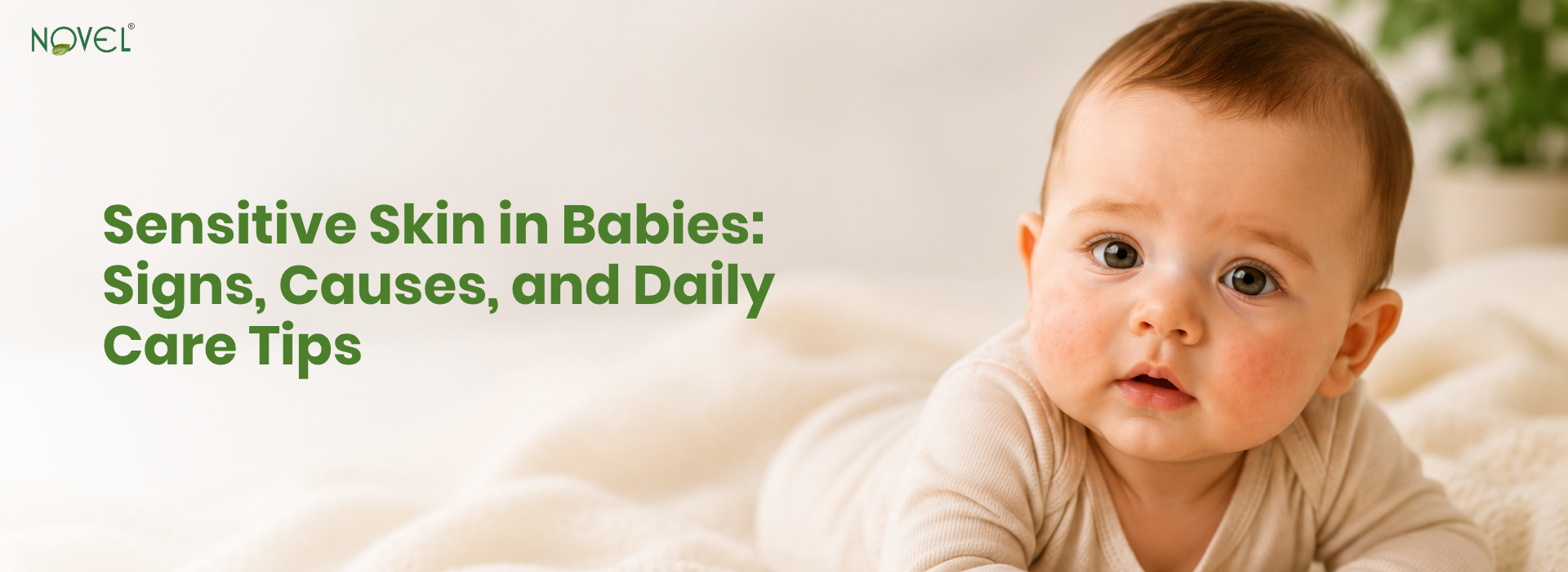 Close-up of a baby's delicate skin, on caring for sensitive baby skin daily