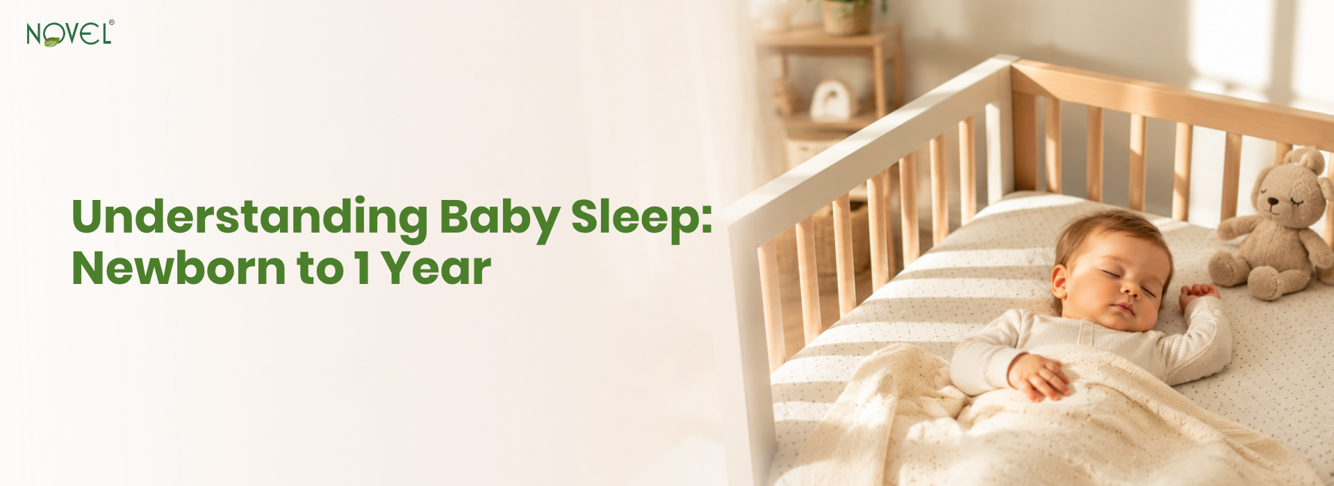 Newborn sleeping peacefully, on baby sleep patterns from newborn to one year