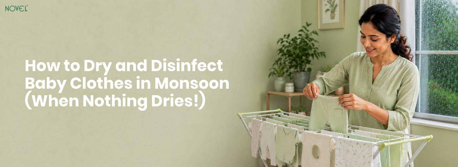 How to Dry and Disinfect Baby Clothes in Monsoon (When Nothing Dries!)
