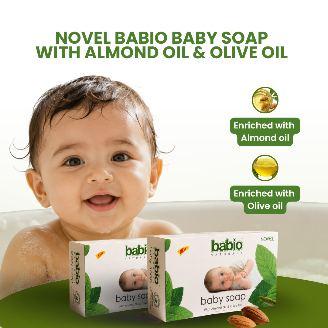 Novel Babio Baby Soap – Almond & Olive Oil | 75g | Buy 3 Get 1 Free
