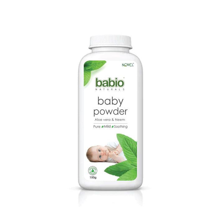 Babio Baby Powder with Aloe Vera & Neem – Gentle, Cooling & Skin-Protecting Baby Powder