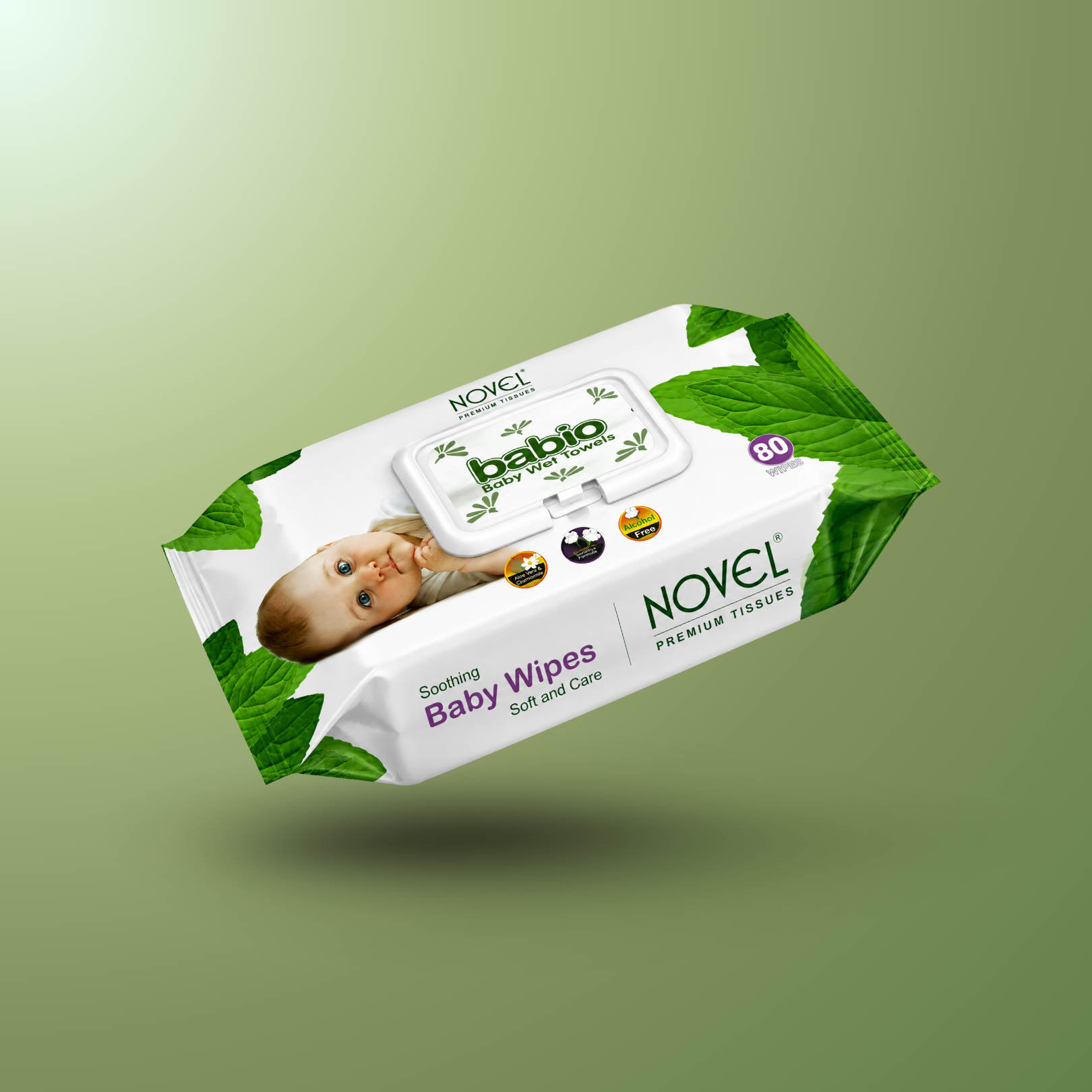 Novel Babio Aloe Vera & Chamomile Baby Wipes | 72 Wipes