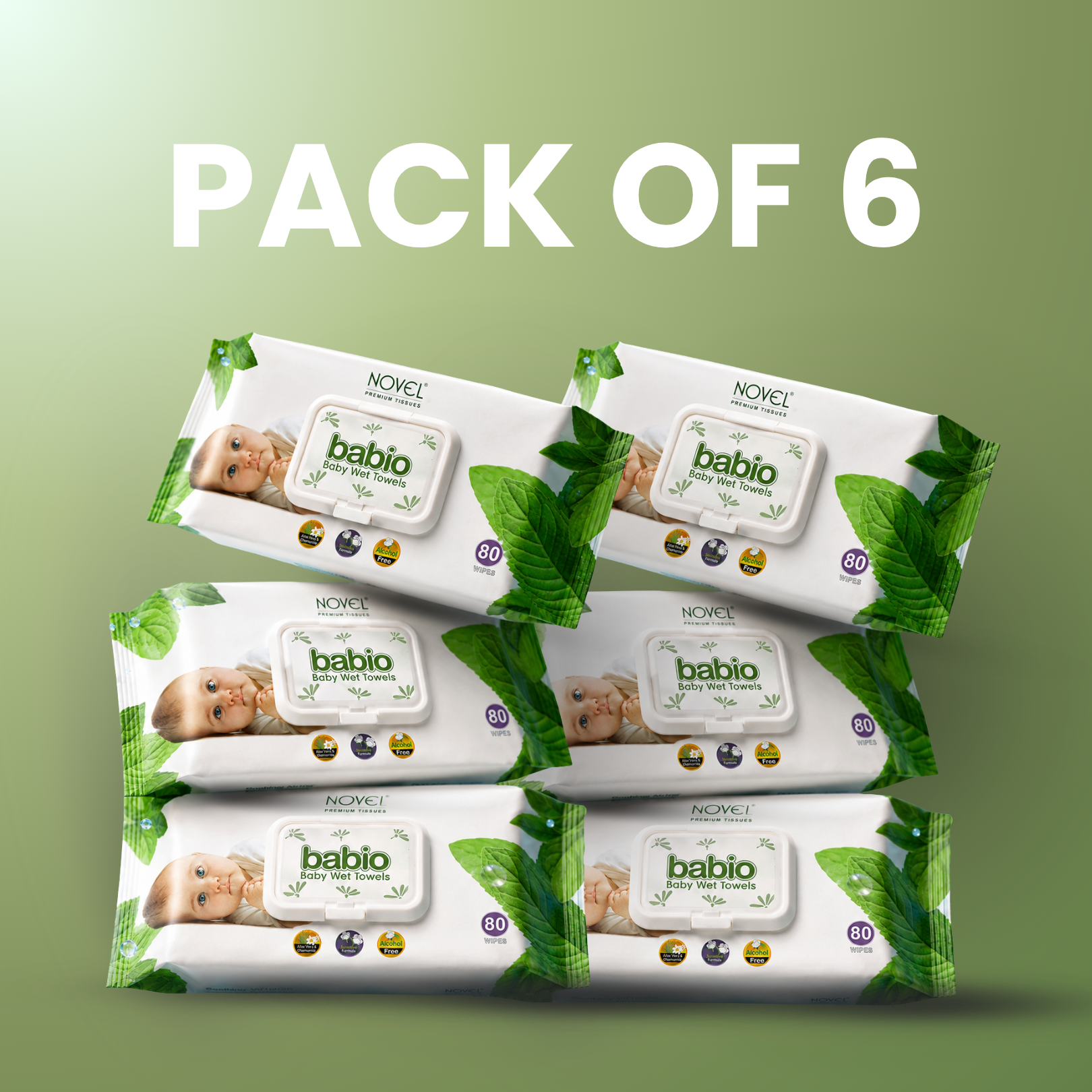 Novel Babio Aloe Vera & Chamomile Baby Wipes | 72 Wipes