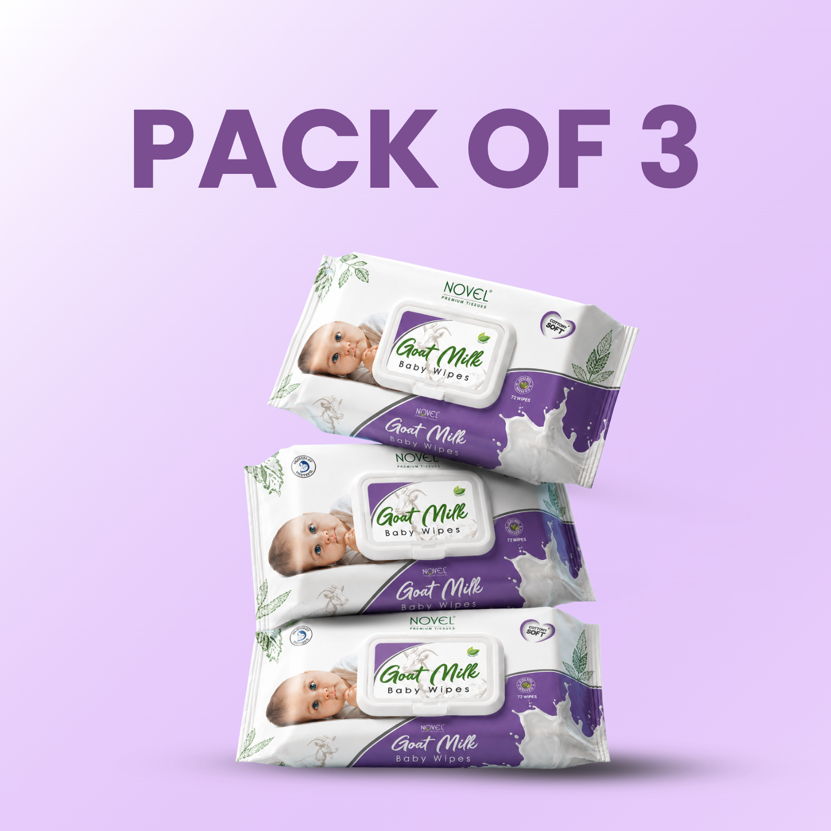 Novel Babio Goat Milk Wipes – India's First | 72 Wipes