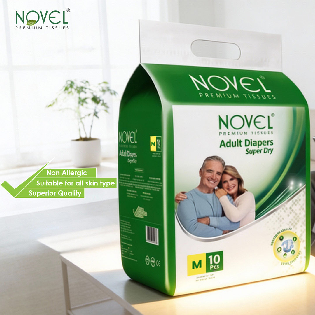 Novel Adult Diaper – Wrap Style Size M | 10 Pcs (Unisex)