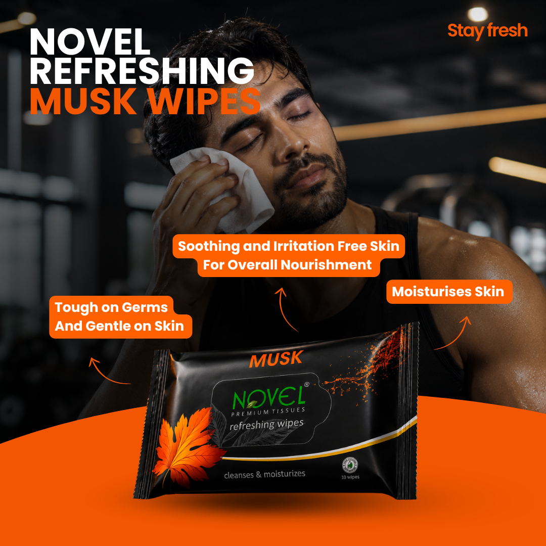 Novel Refreshing Wet Wipes – Musk | 25 Wipes | Buy 5 Get 5 Free