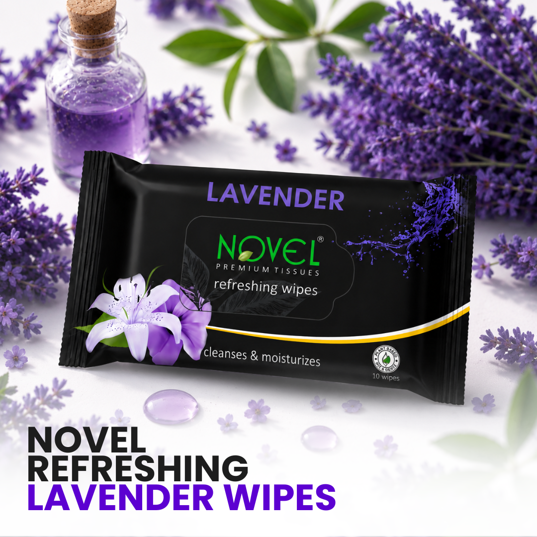 Novel Refreshing Wet Wipes – Lavender | 25 Wipes | Buy 5 Get 5 Free