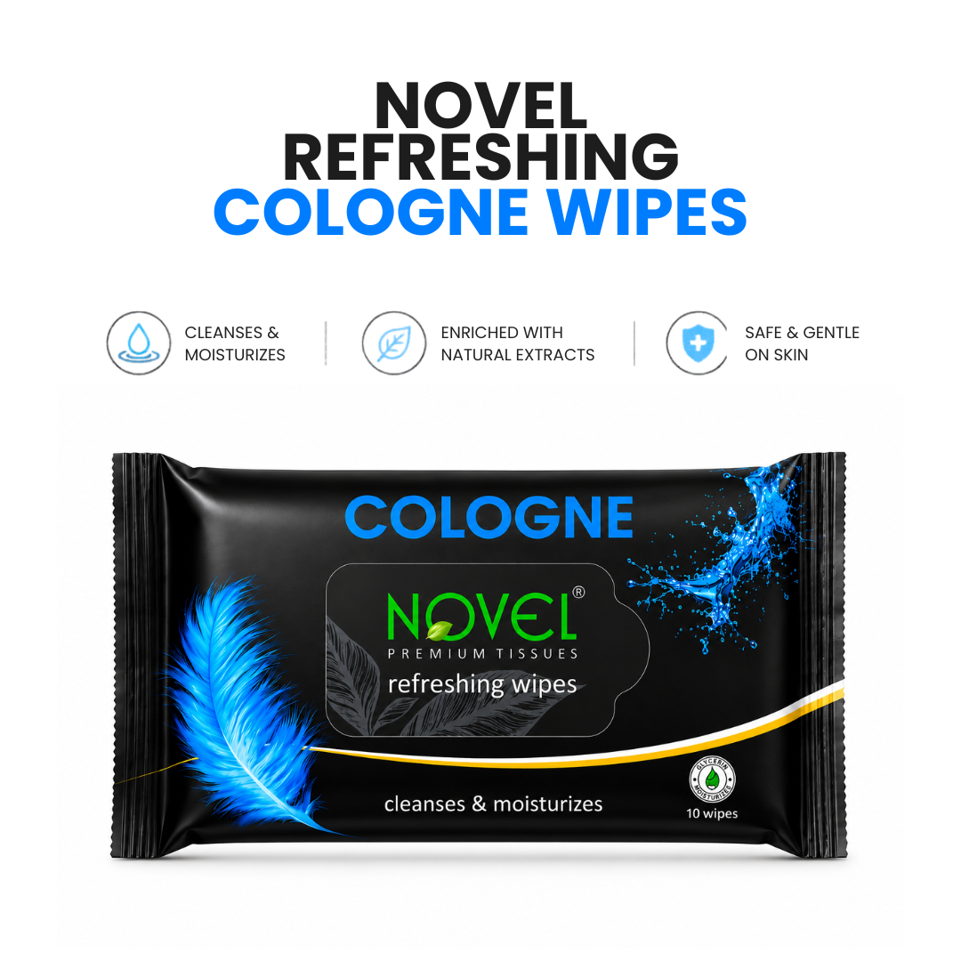 Novel Refreshing Wet Wipes – Cologne | 25 Wipes | Buy 5 Get 5 Free