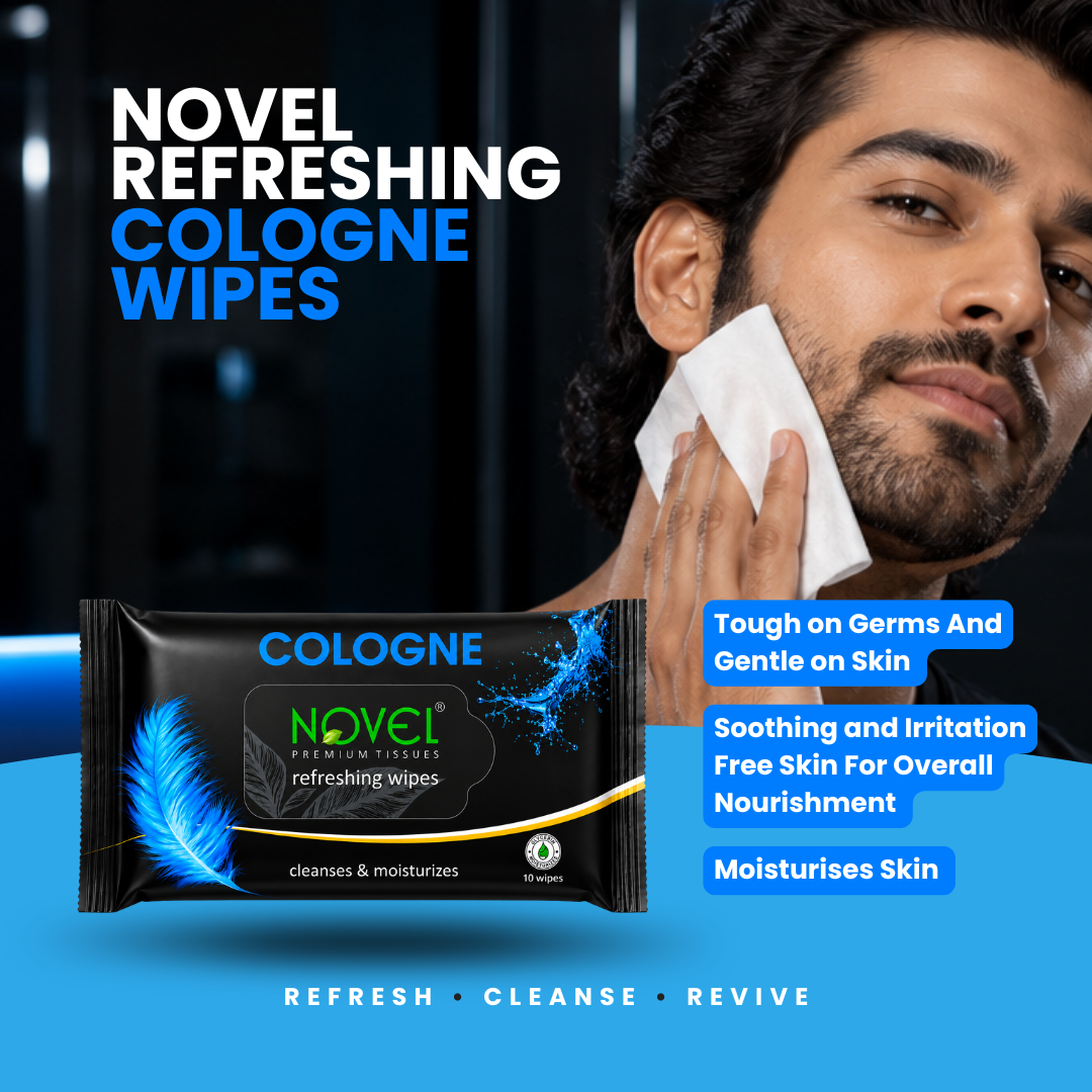 Novel Refreshing Wet Wipes – Cologne | 25 Wipes | Buy 5 Get 5 Free