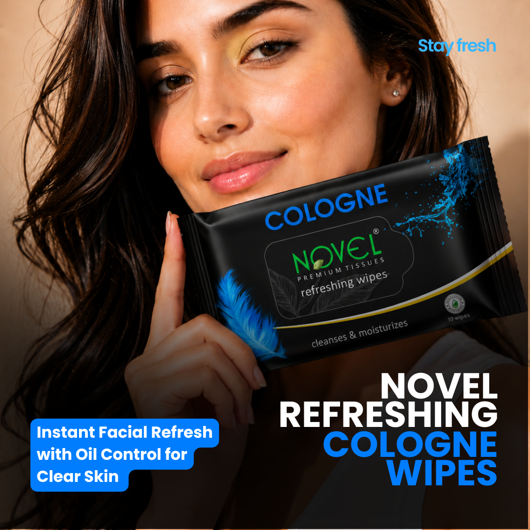 Novel Refreshing Wet Wipes – Cologne | 25 Wipes | Buy 5 Get 5 Free