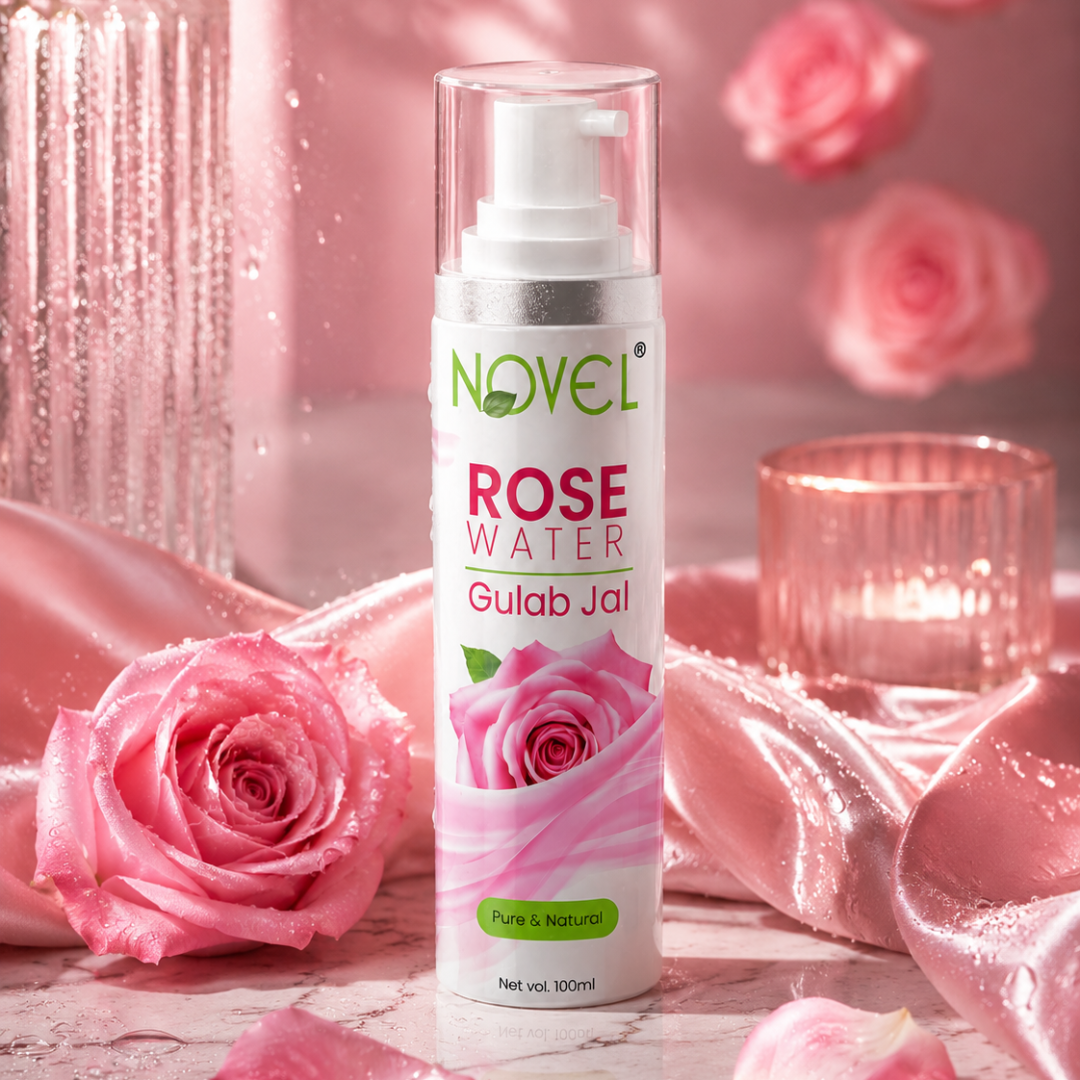 Novel Rose Water (Gulab Jal) – 100% Pure | 100ml (Pack of 3)