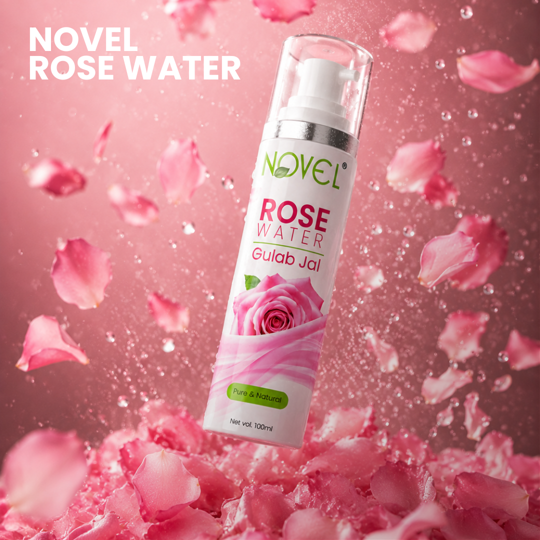 Novel Rose Water (Gulab Jal) – 100% Pure | 100ml (Pack of 3)