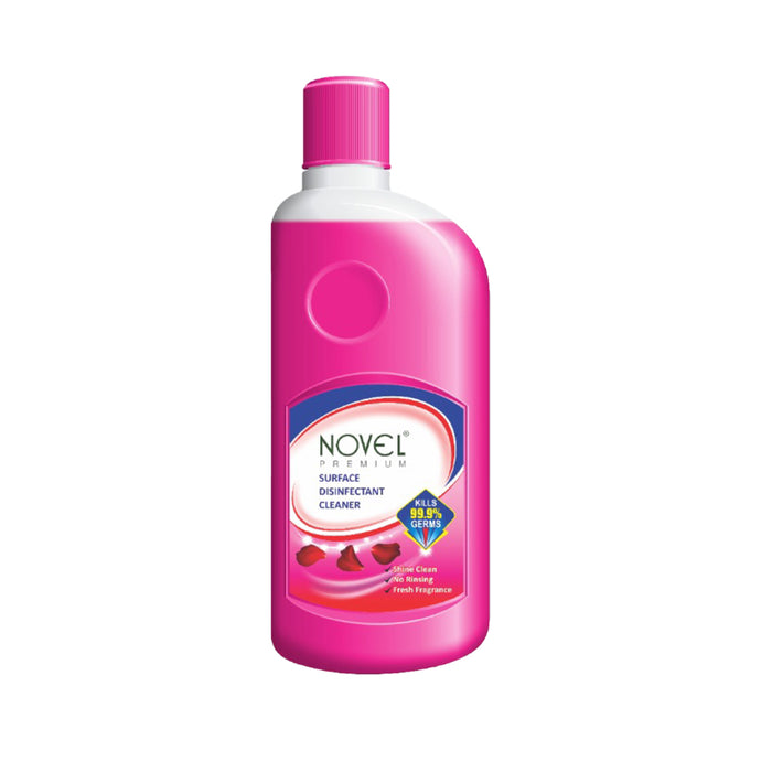 Novel Premium Surface Disinfectant Cleaner – kills 99.9% of germs, leaves a fresh fragrance and shiny surfaces.