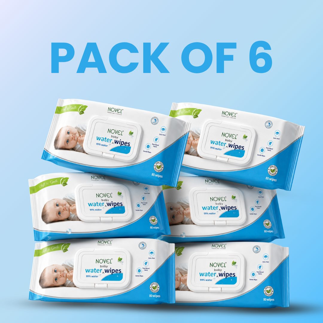 Novel Babio Water Wipes – 99% Pure Water | 80 Wipes