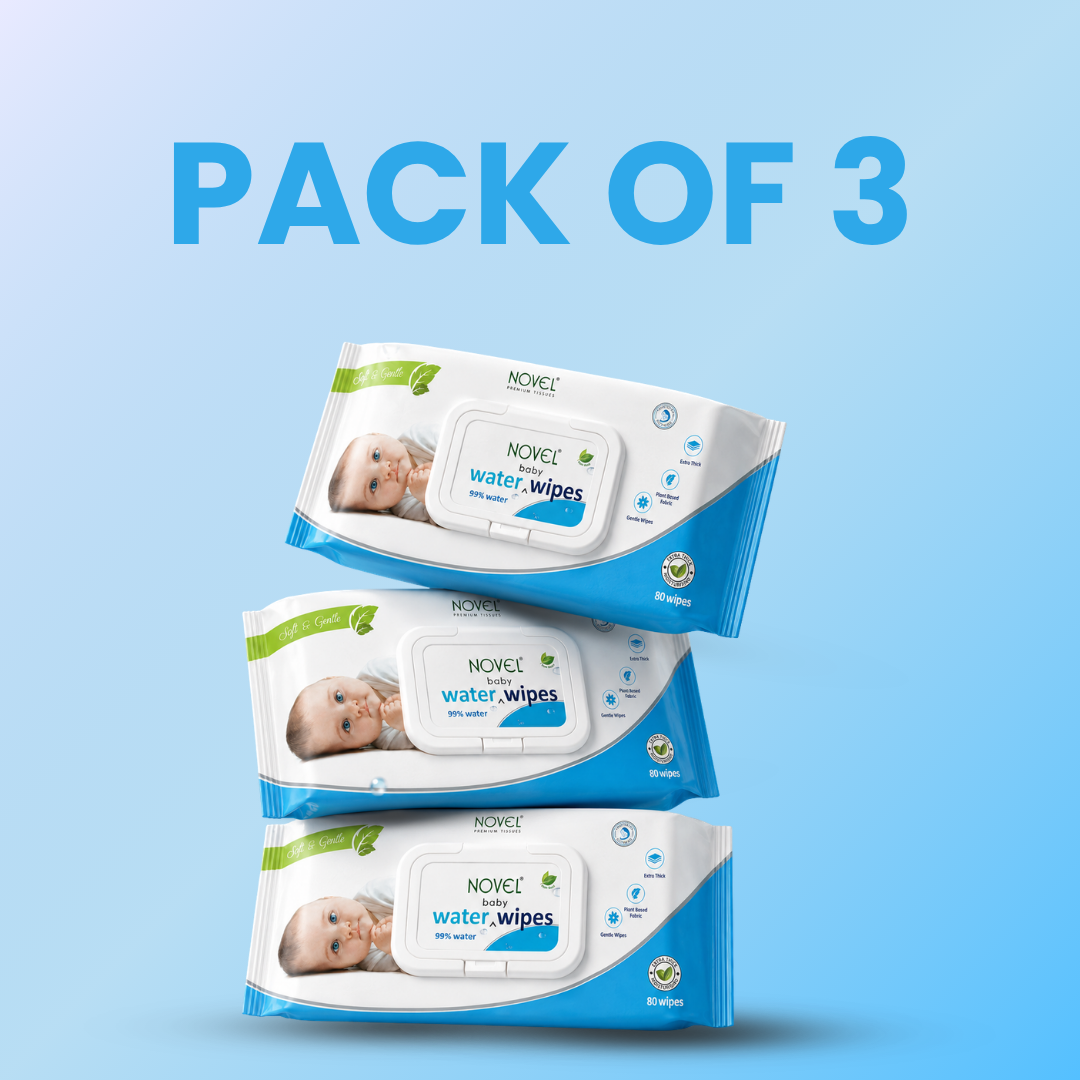 Novel Babio Water Wipes – 99% Pure Water | 80 Wipes