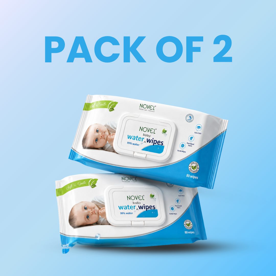 Novel Babio Water Wipes – 99% Pure Water | 80 Wipes