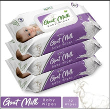 Babio Premium Goat Milk Baby Wipes Lid Pack | Deeply Moisturizing & Gentle – 72 Wipes (Pack of 3