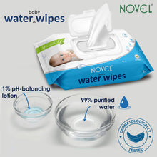 Babio Premium Baby Water Wipes Lid Pack | Deeply Moisturizing & Gentle – 72 Wipes (Pack of 2)