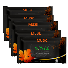 Novel Refreshing Wet Wipes | Alcohol-Free, Aqua Glycerine with Musk Fragrance
