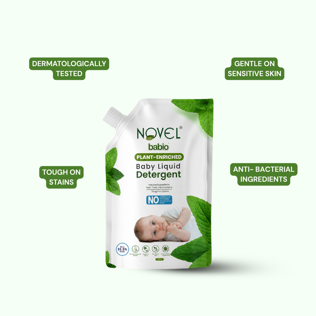 Novel Babio Baby Liquid Detergent Refill – Plant-Enriched (1L)