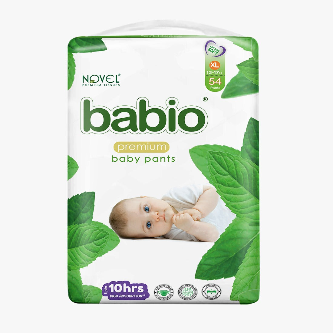 Novel Babio Baby Premium Diaper Pants – Size XL (54 Pieces)